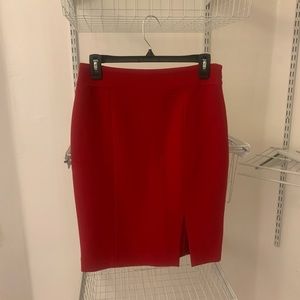 Red pencil skirt by Ann Taylor